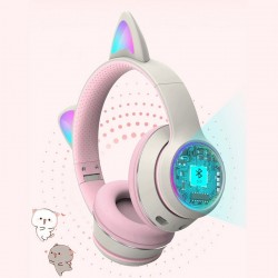 Casti wireless pliabile, Urechi de pisica, Bluetooth 5.0, Handsfree, HiFi