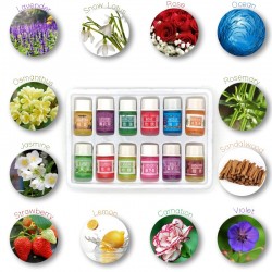 Set de 12 uleiuri esentiale pentru aromatherapy, diferite esente, 3ml
