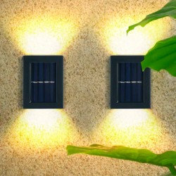 Set 2x lampi solare pentru perete, design placut, lumina calda, senzor de miscare