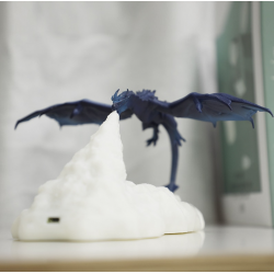 Lampa Dragon 3D care scuipa foc, Iluminata cu led rosu, reincarcabila