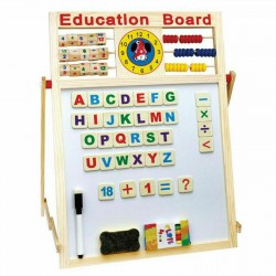 Tabla magnetica pentru copii cu litere si cifre, invata usor si distractiv, 40x40 cm