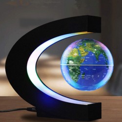 Decoratiune glob pamantesc magnetic, anti-gravitational cu lumina LED, design deosebit