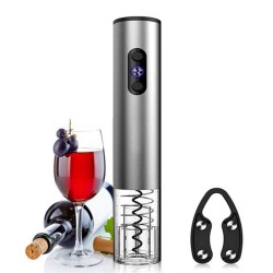 Tirbuson electric pentru vin, functie automata One-Touch,  alimentare pe baterii